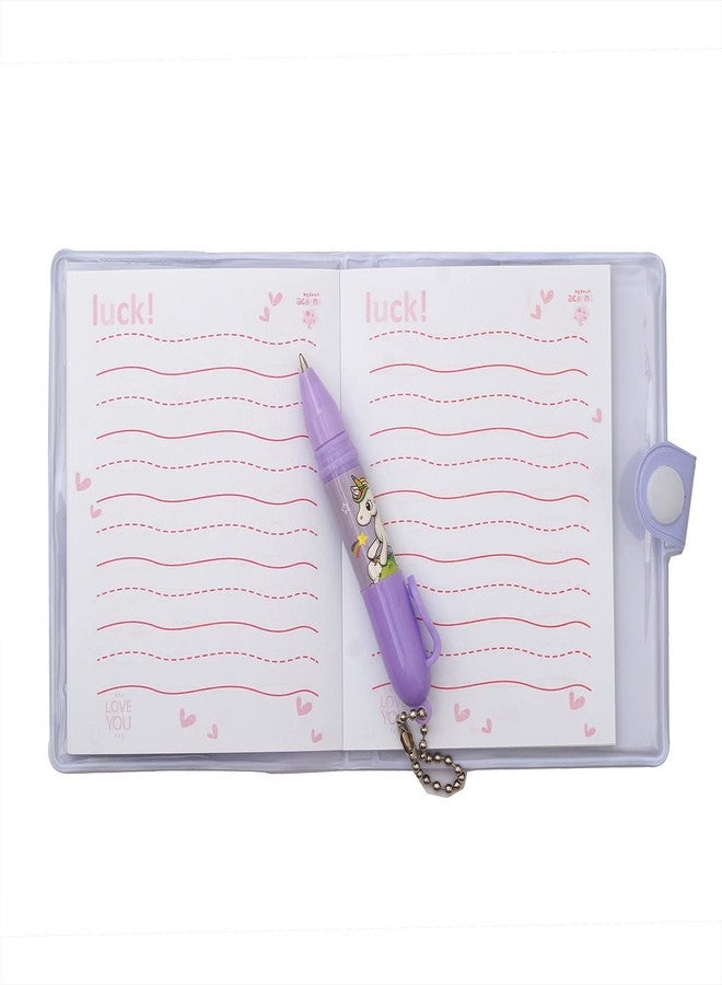 MINtile Premium Unicorn Diary for Girls | Magical Purple Hardcover with 3D Design, Lock & Mini Pen | Cute Stationery Gift for Kids, Birthday, School, Travel Journal, Collectors & Unicorn Lovers - Image 3